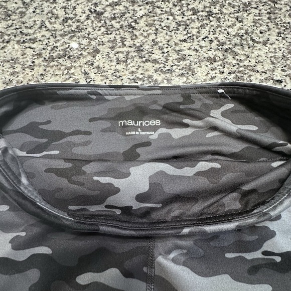 Maurices Gray Length 26" High Rise Camouflage Women's Luxe Leggings size L - Picture 5 of 9